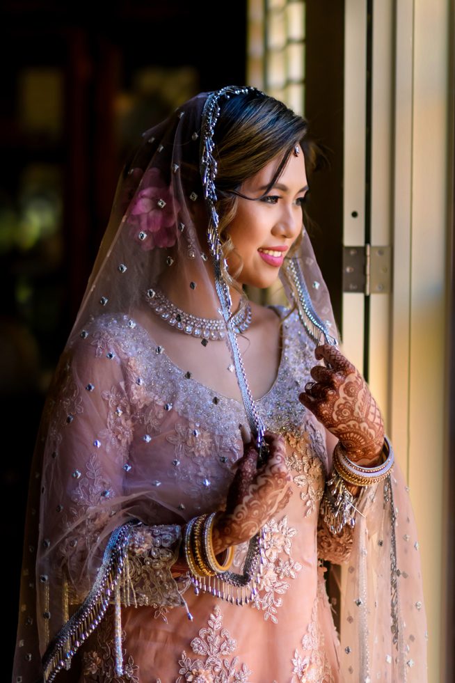 Image of a beautiful South Asian Bride on her wedding day in Atlanta.