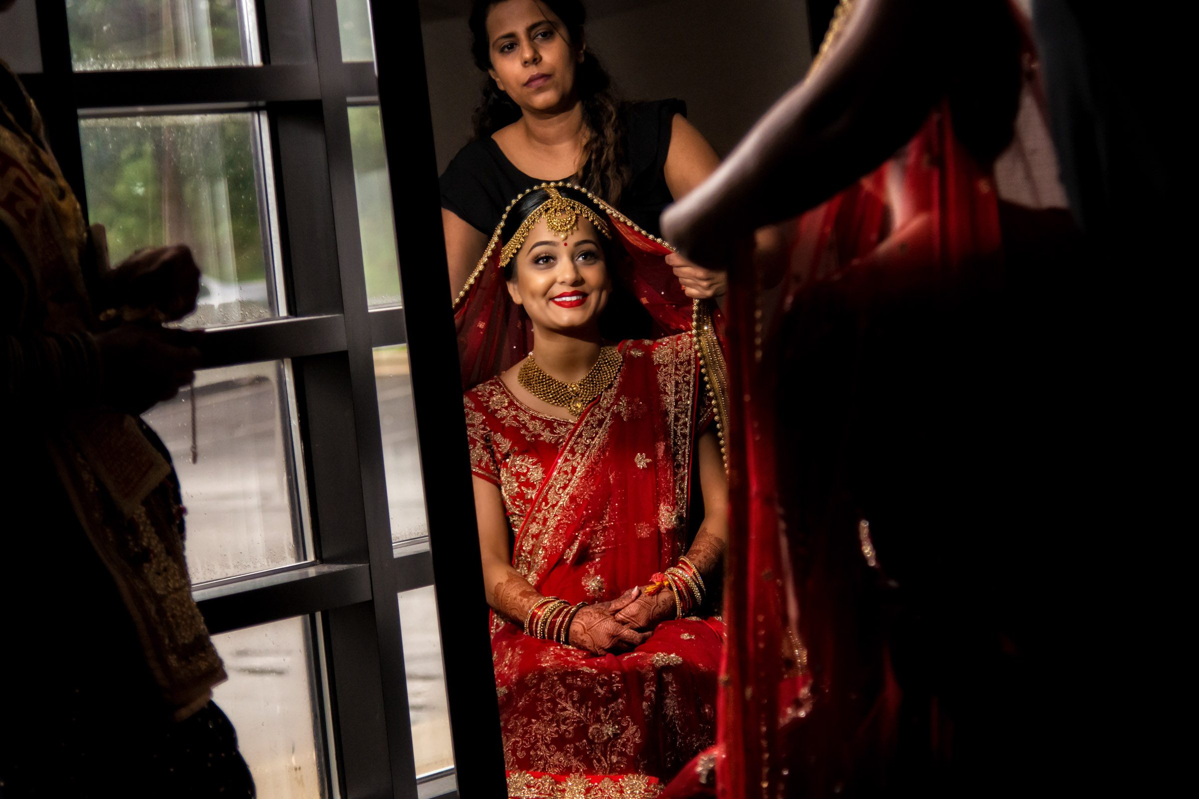 Wedding photographer in Atlanta capturing the bride getting ready for her big day in Greenville, South Carolina